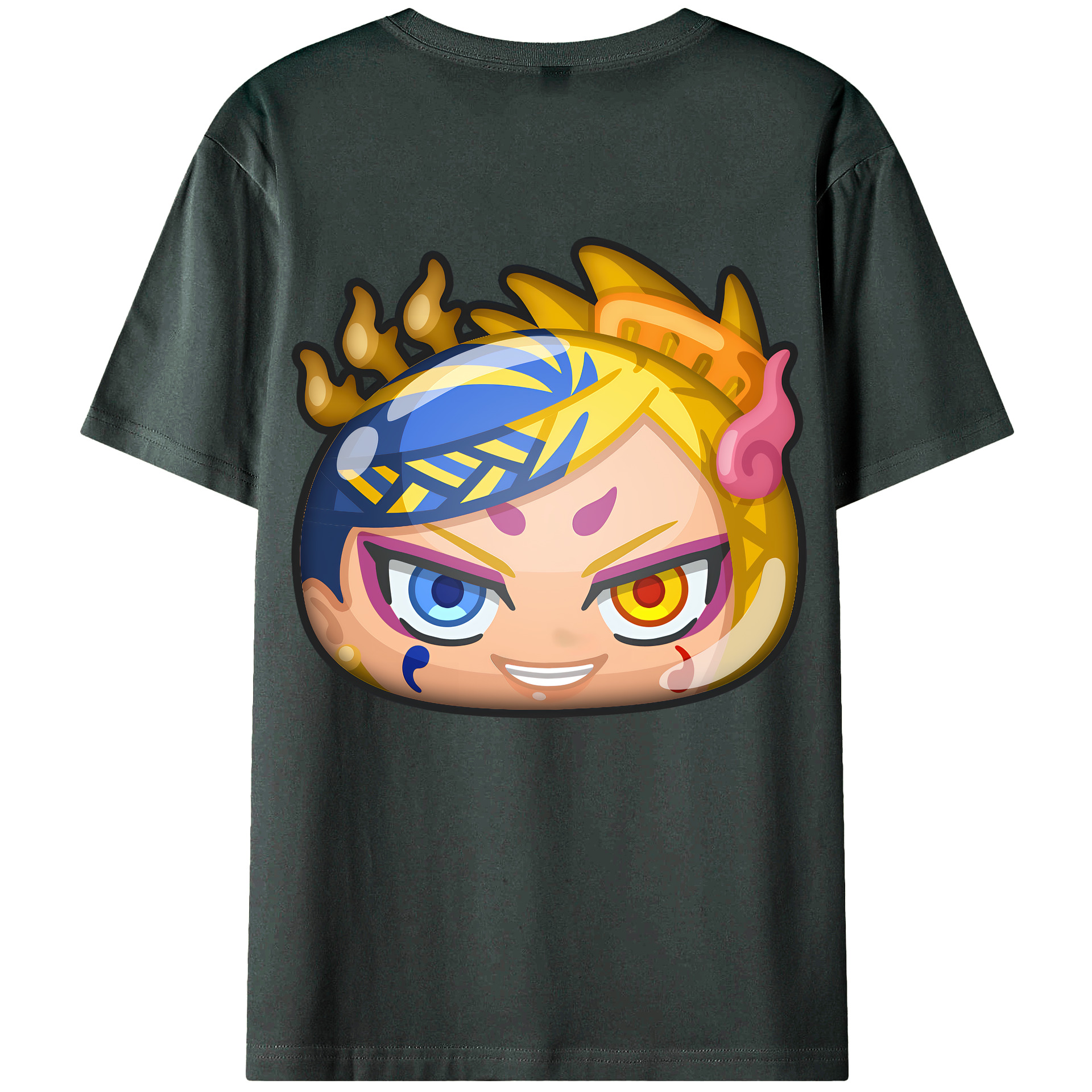 （画像用） 妖怪ウォッチ Yo-kai Watch 綿100％ メンズ半袖Tシャツ（バックプリント） 通気性